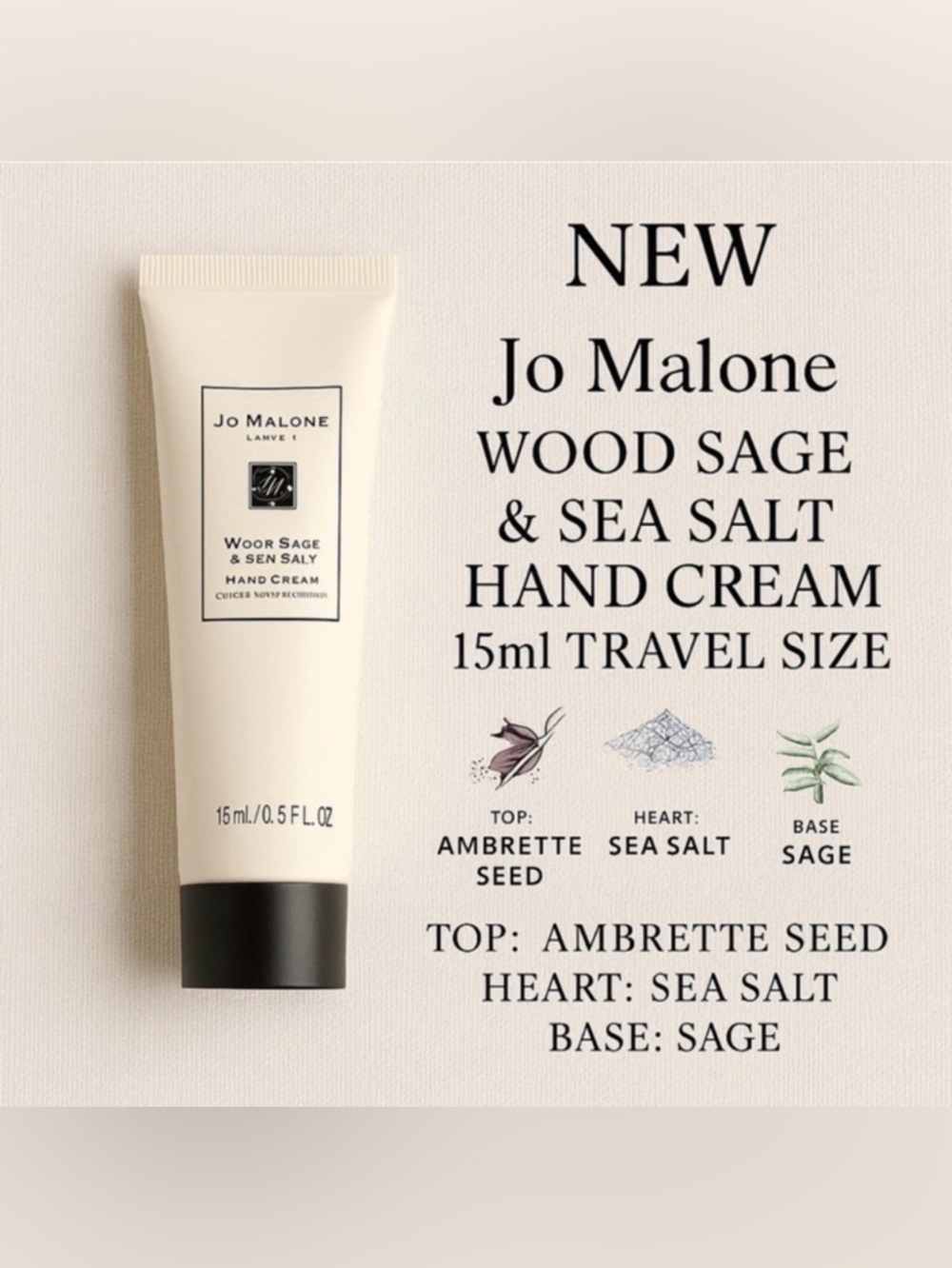 Jo Malone Wood Sage & Sea Salt Hand Cream - 15 ML